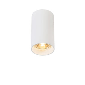 Opbouwspots Moderne spot wit 55 cm Tuba Staal Wit Super strakke design volledig gemaakt van staal afgewerkt in tijdloze witte kleur. Ook de binnenkant waar lamp