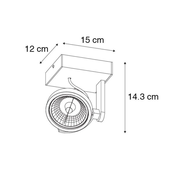 Moderne spot zwart - Master 111 - Afbeelding 3