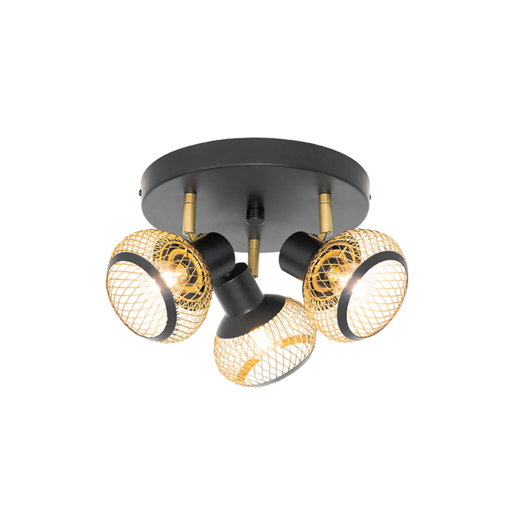 Opbouwspots Moderne spot zwart met goud Lucas Staal Zwart Deze is een mooie toevoeging in elke ruimte huis. Spots worden vaak gebruikt als basisverlichting huis