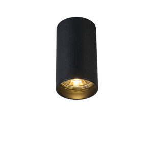 Opbouwspots Moderne spot zwart 55 cm Tuba Staal Zwart Super strakke design volledig gemaakt van staal afgewerkt in tijdloze zwarte kleur. Ook de binnenkant waar