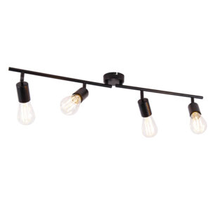 Opbouwspots Moderne spot zwart verstelbaar Facil Staal Zwart De moderne is een die perfect past in de woonkamer keuken of slaapkamer. Doordat lamp van staal