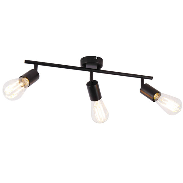 Opbouwspots Moderne spot zwart verstelbaar Facil Staal Zwart De moderne is een die perfect past in de woonkamer keuken of slaapkamer. Doordat lamp van staal