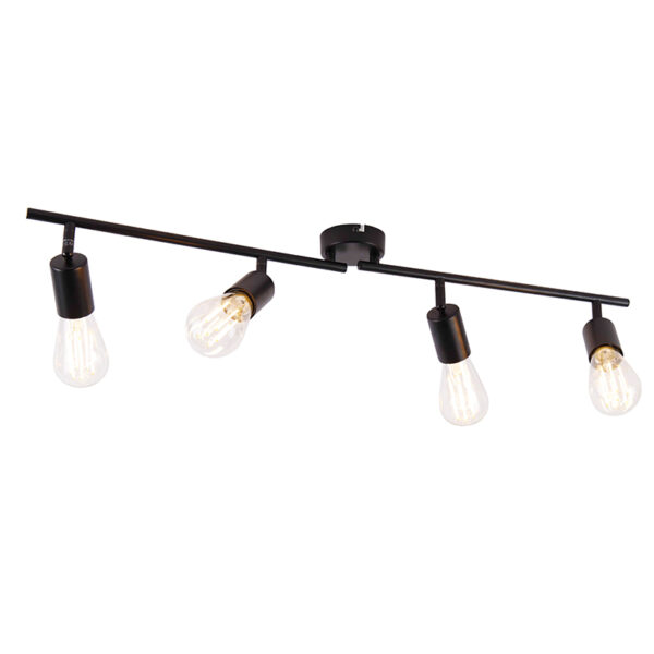 Opbouwspots Moderne spot zwart verstelbaar Facil Staal Zwart De moderne is een die perfect past in de woonkamer keuken of slaapkamer. Doordat lamp van staal