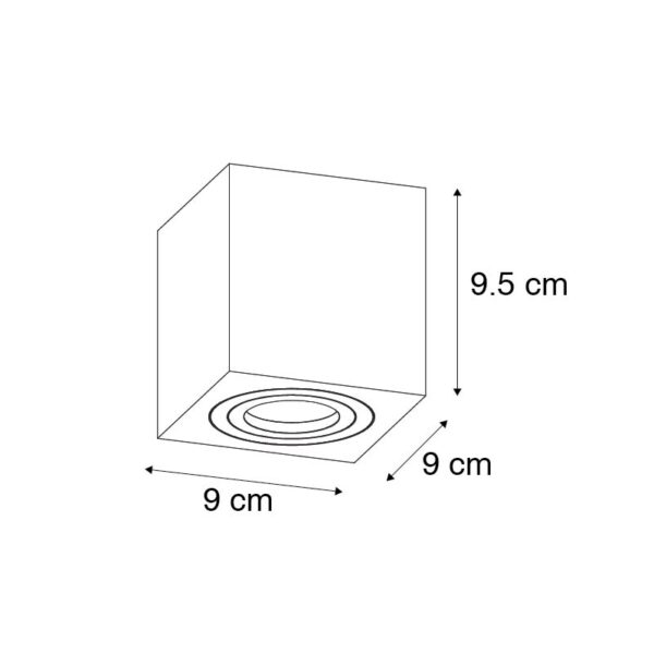 Moderne vierkante badkamer spot wit - Capa - Afbeelding 3