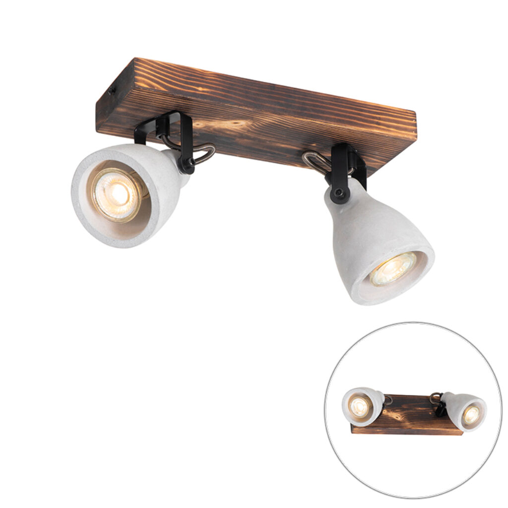 Opbouwspots plafondlamp hout met beton Creto HoutSteen Beton Bruin Ben je op zoek naar een Dan is wat zoekt. Zijn combinatie van maakt hem erg industrieel. De