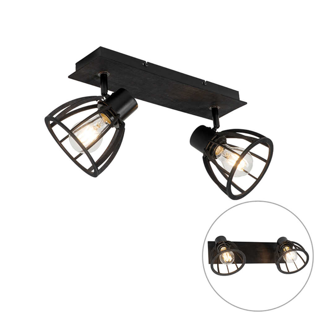Opbouwspots plafondlamp zwart Fotu StaalHout Zwart Wat is deze een stoere Hij gemaakt van hout met staal en afgewerkt in het zwart. De spots zijn eenvoudig te