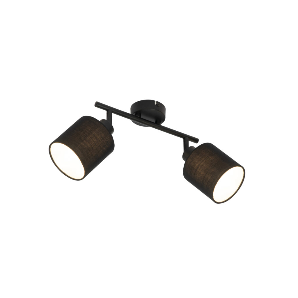 Opbouwspots Plafondspot zwart met zwarte kap verstelbaar Hetta StofStaal Zwart is een leuke moderne plafondspot die geschikt voor in modern interieur. De spot