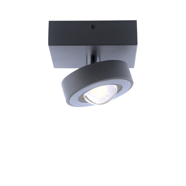 Opbouwspots Smart plafondspot donkergrijs met afstandsbediening Marko Aluminium Donkergrijs Plafondspot lift jouw interieur naar een andere dimensie. De