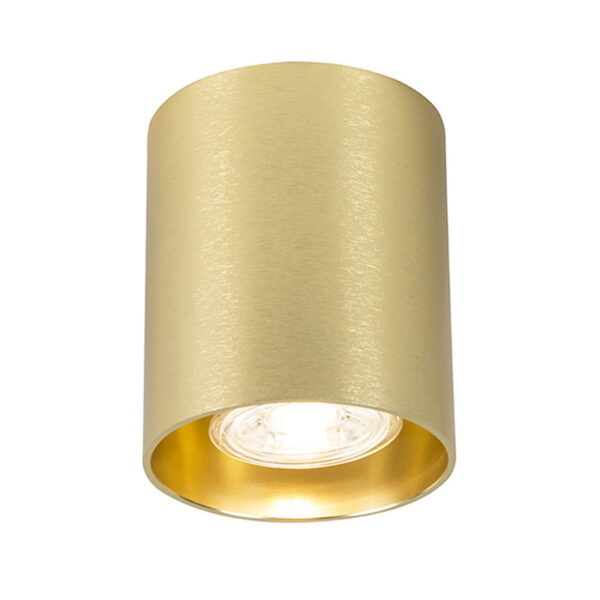 Opbouwspots Smart spot goud incl. WiFi GU10 Tubo Aluminium is een moderne opbouwspot die zich helemaal thuis voelt in design interieur. Zijn gouden kleur zorgt