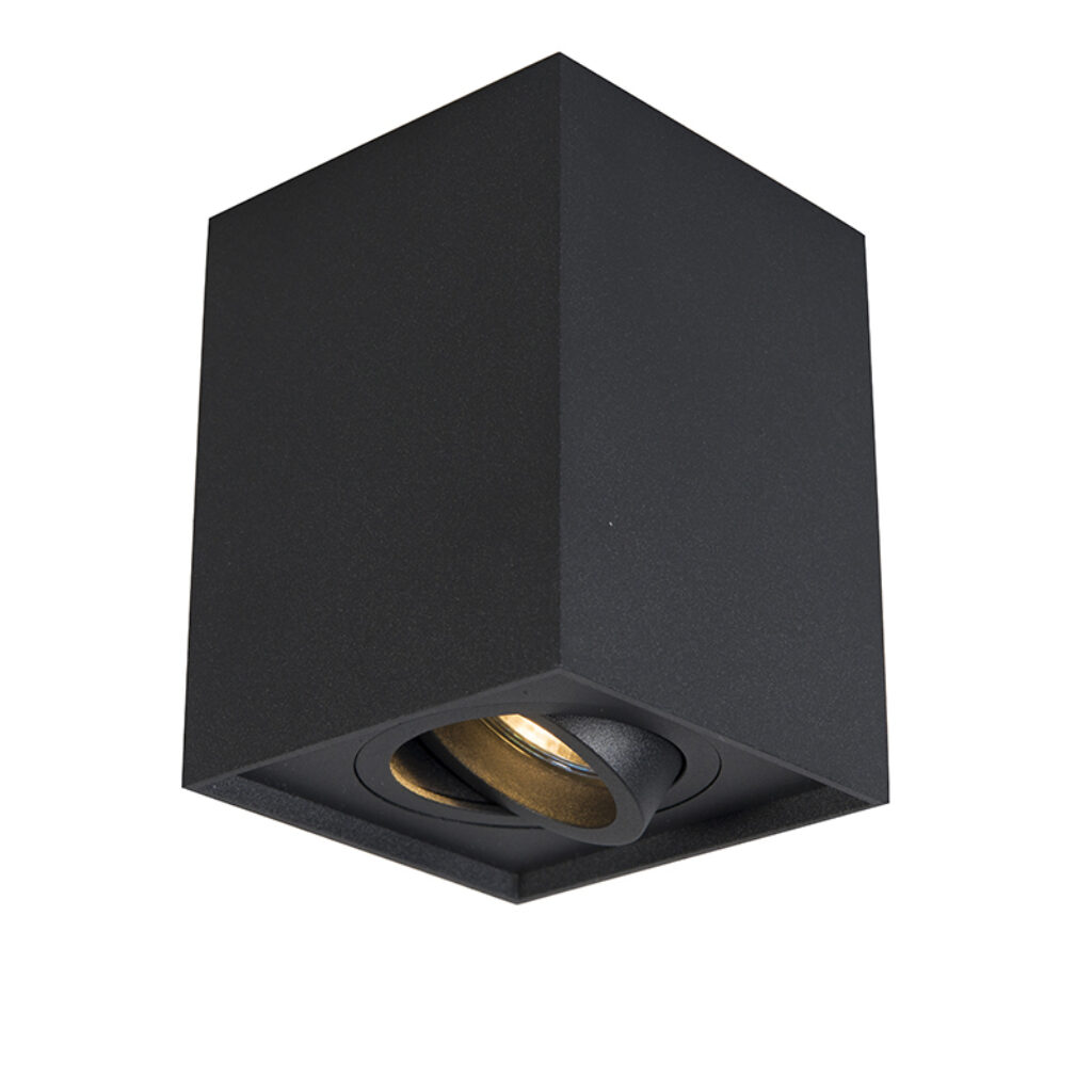 Opbouwspots Smart spot zwart verstelbaar incl. wifi GU10 Quadro Up Staal Zwart Deze 1 up opbouwspot past in ieder interieur door zijn strakke en minimalistische