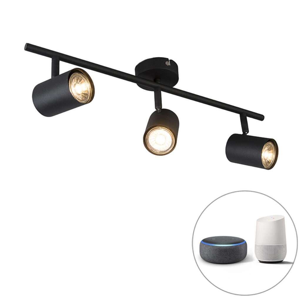Opbouwspots Smart spots zwart kantelbaar incl. WiFi GU10 Jeana 3 Staal Zwart We combineren praktisch met sfeer uitkomst is de Deze universele kunnen overal