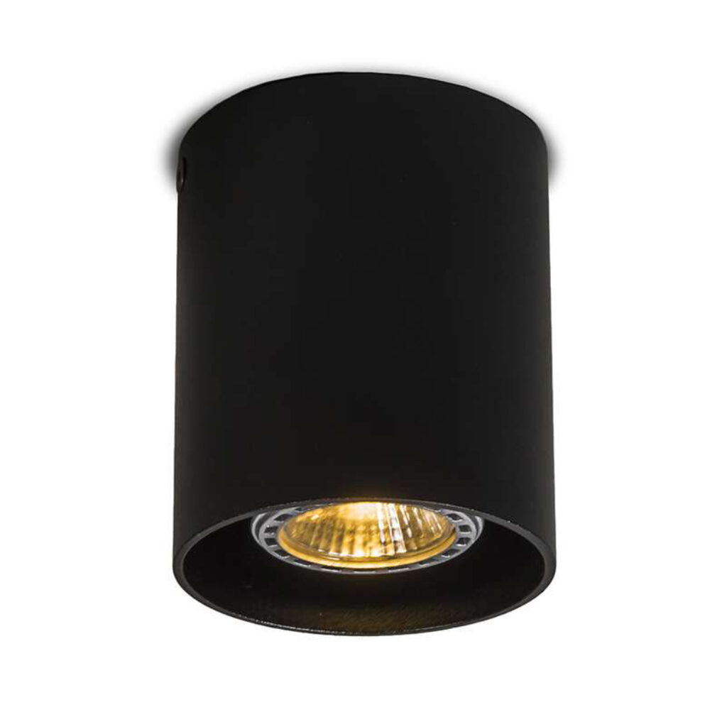 Opbouwspots Smart zwart goud incl. WiFi GU10 Tubo Aluminium Zwart is een moderne opbouwspot die zich helemaal thuis voelt in design interieur. Zijn zwarte kleur