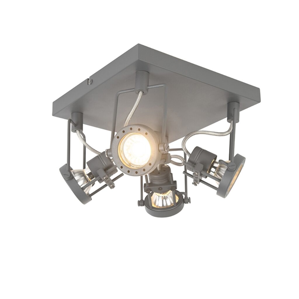 Opbouwspots spot antraciet en kantelbaar Suplux Metaal Donkergrijs Erg mooie metalen of wandspot die zorgt voor een aangename overzichtelijke lichtverdeling