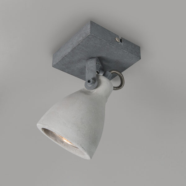 Industriële spot grijs beton 1-lichts - Creto - Afbeelding 2