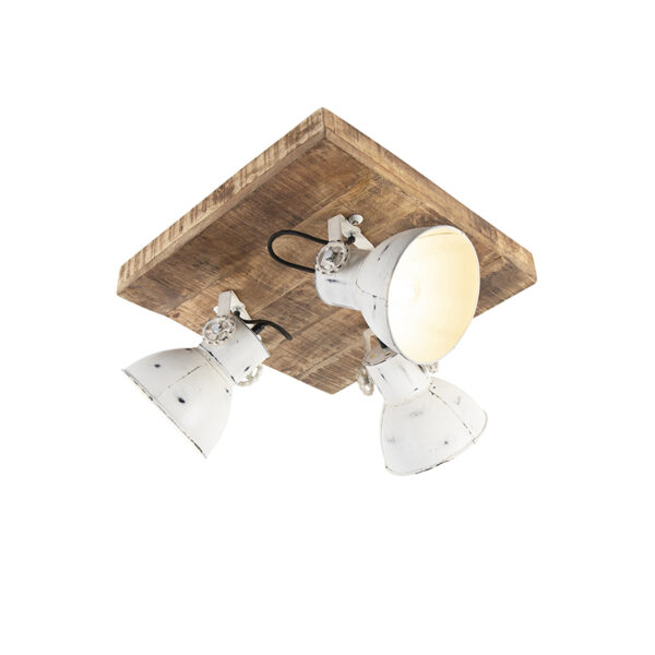Opbouwspots spot wit met mango hout Mangoes StaalHout Wit Onze is een eyecatcher in huis. Je maakt je stoere of Art Deco interieur helemaal compleet. De heeft