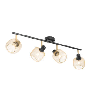 Opbouwspots spot zwart met goud Bliss Mesh Staal Ben je op zoek naar een voor in de woonkamer eetkamer of Dan is Mess wat De 4 spots zijn afzonderlijk van