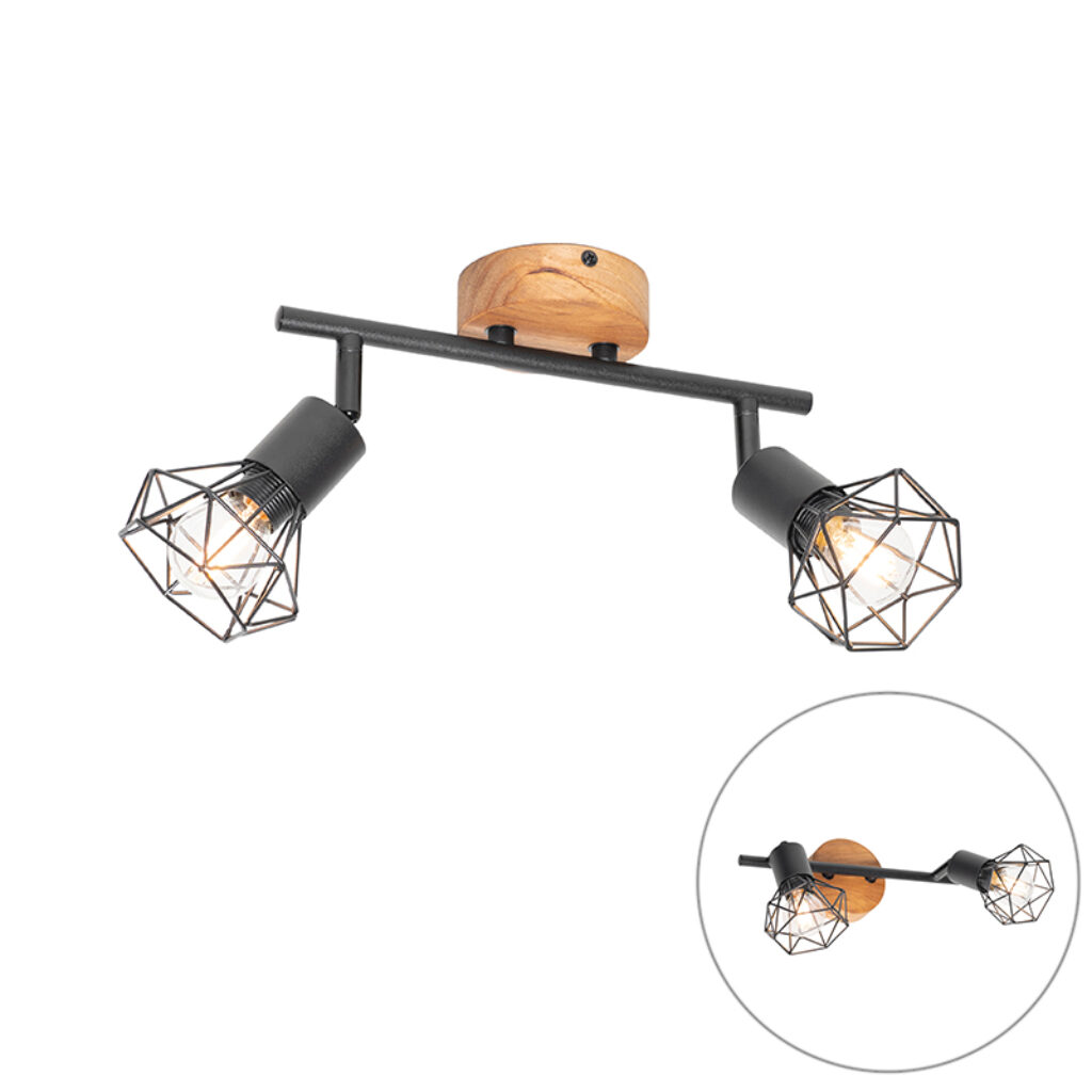 Opbouwspots Spot zwart met hout en kantelbaar Mosh StaalHout Bruin Haal een spot in huis onze Mosh. Deze is geschikt voor zowel het plafond als de wand. gemaakt