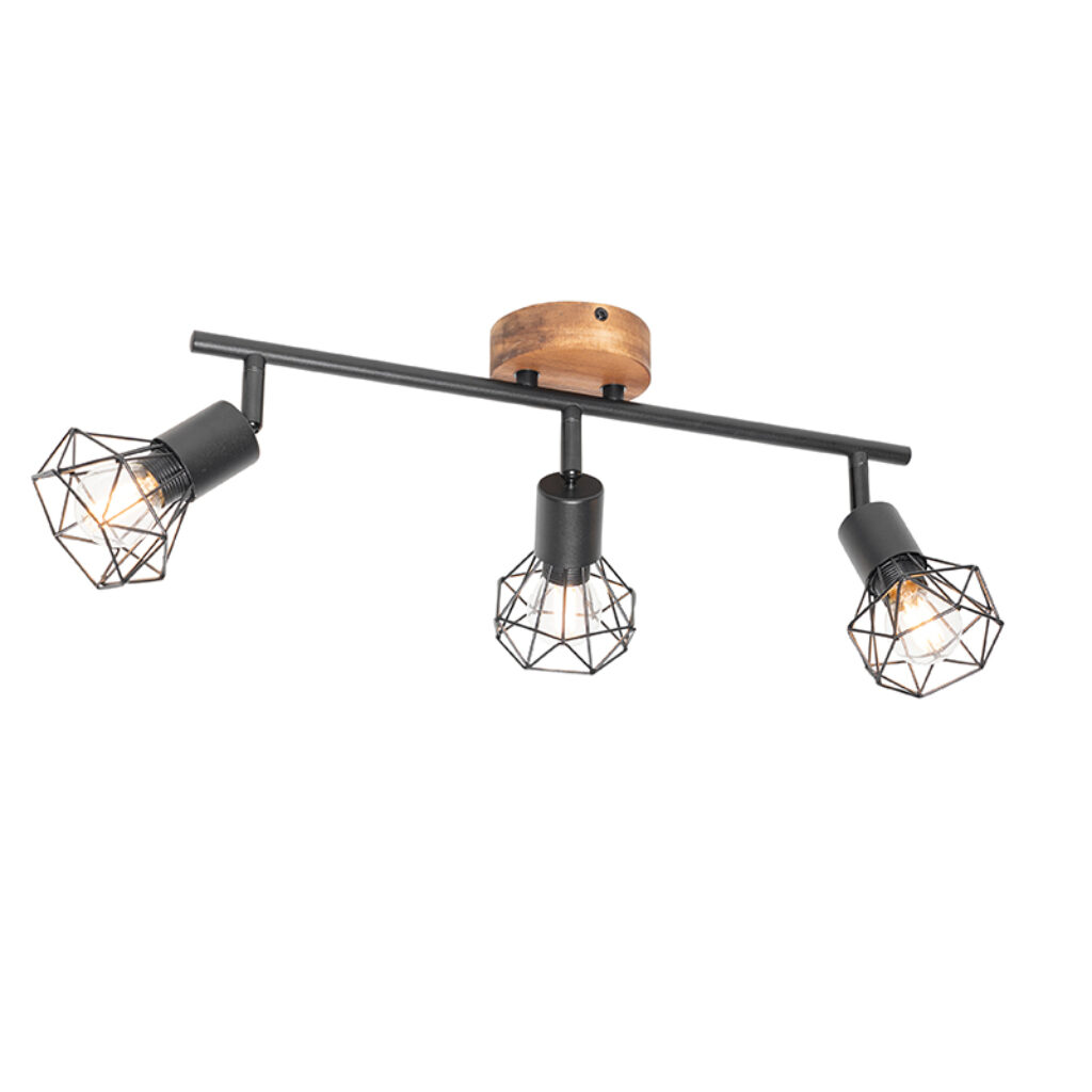 Opbouwspots Spot zwart met hout en kantelbaar Mosh StaalHout Bruin Haal een spot in huis onze Mosh. Deze is geschikt voor zowel het plafond als de wand. gemaakt