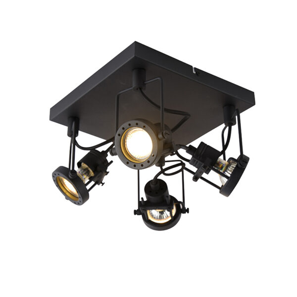 Opbouwspots spot zwart Suplux Staal Zwart Deze stoere spots passen super goed in een industrieel interieur. Of heb jij juist modern interieur maar wil je er
