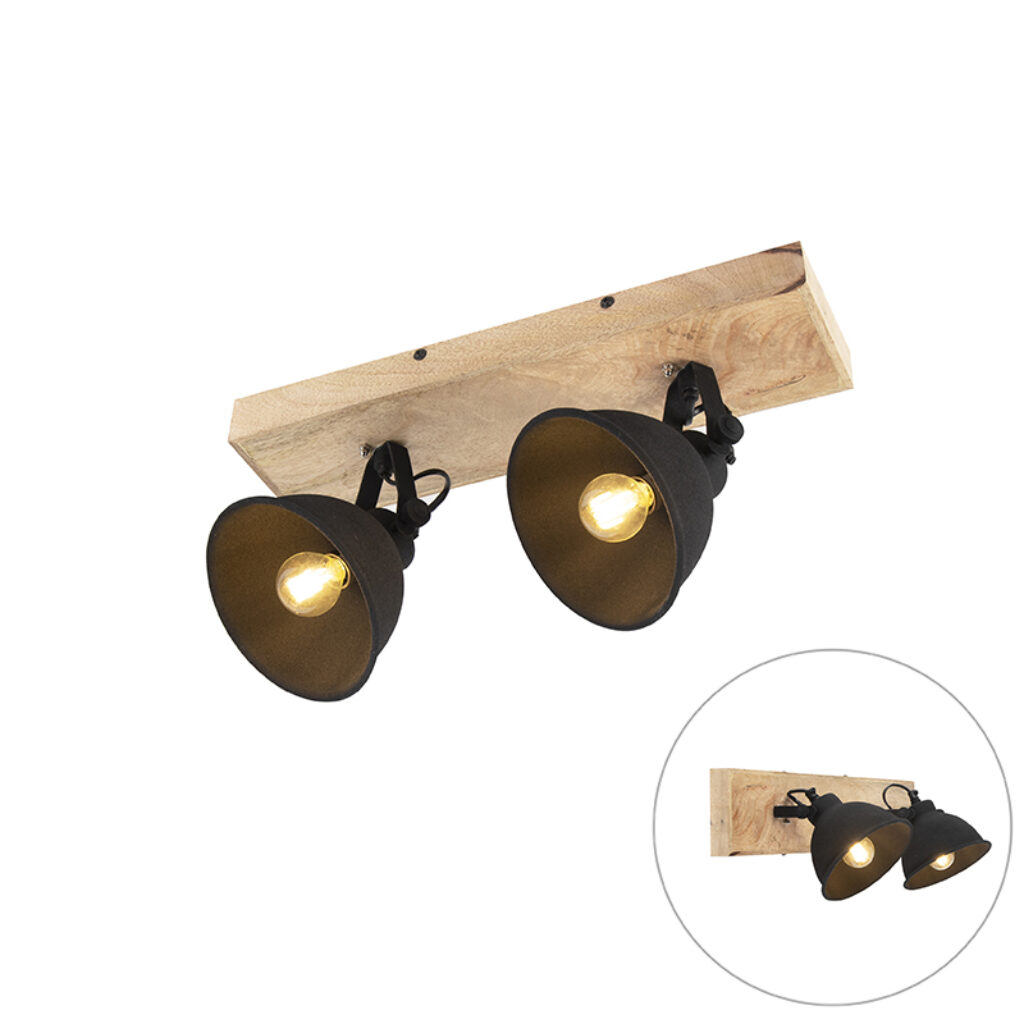 Opbouwspots Stoere spot zwart met hout Fors StaalHout Zwart Ben je op zoek naar een stoere Stop dan nu zoeken deze is precies wat Door het gebruik van rauwe