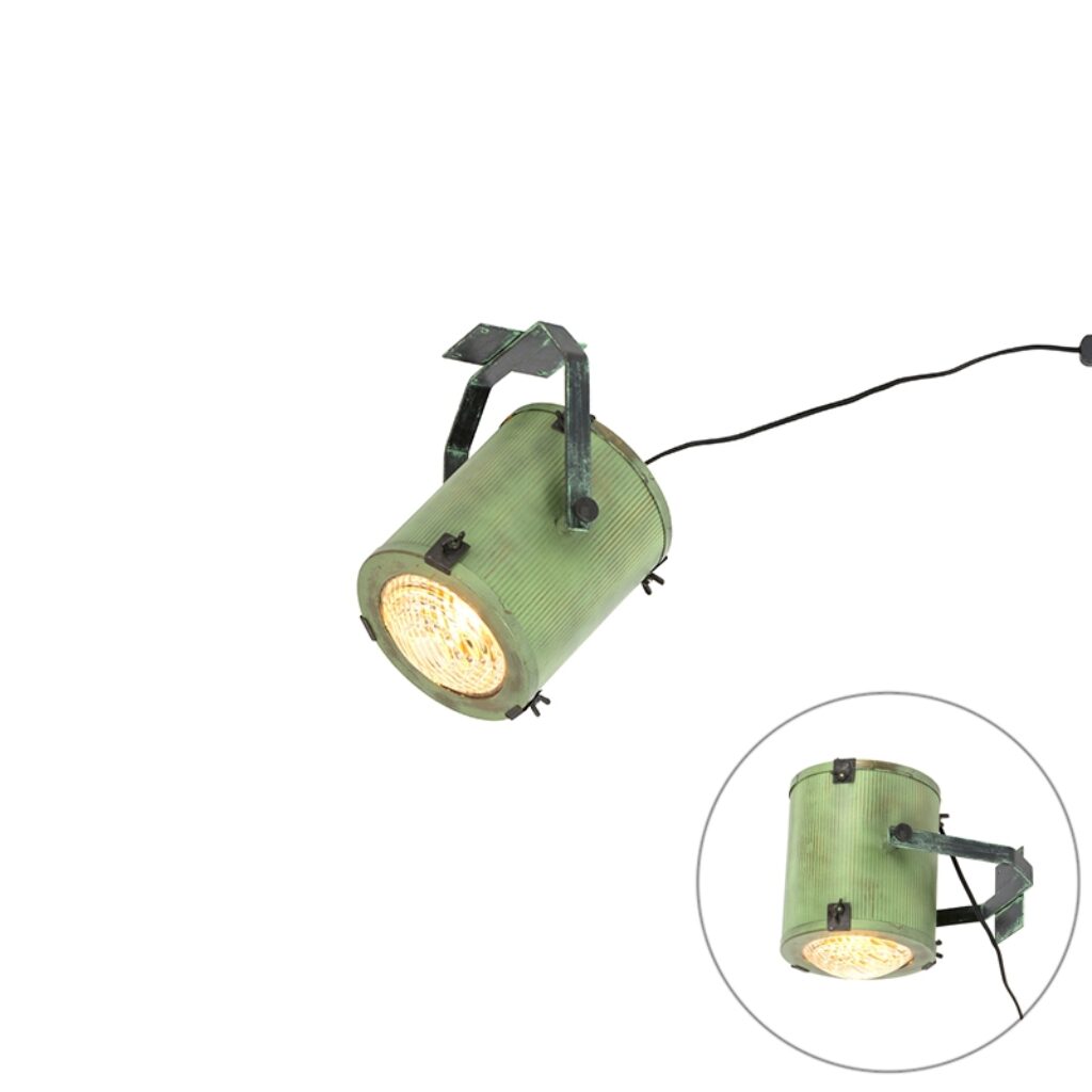 Opbouwspots Vintage filmspot en plafondlamp groen Brooke GlasStaal Groen Dit is lamp die direct een onuitwisbare indruk achterlaat op jouw De vintage interieur