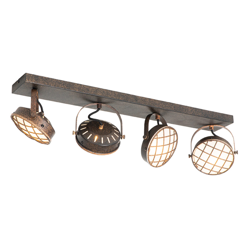 Opbouwspots Vintage spot roestbruin langwerpig Tamina GlasStaal Roestbruin Kan jouw interieur wel een stoere Dan is waar je naar op zoek bent. De vier spots