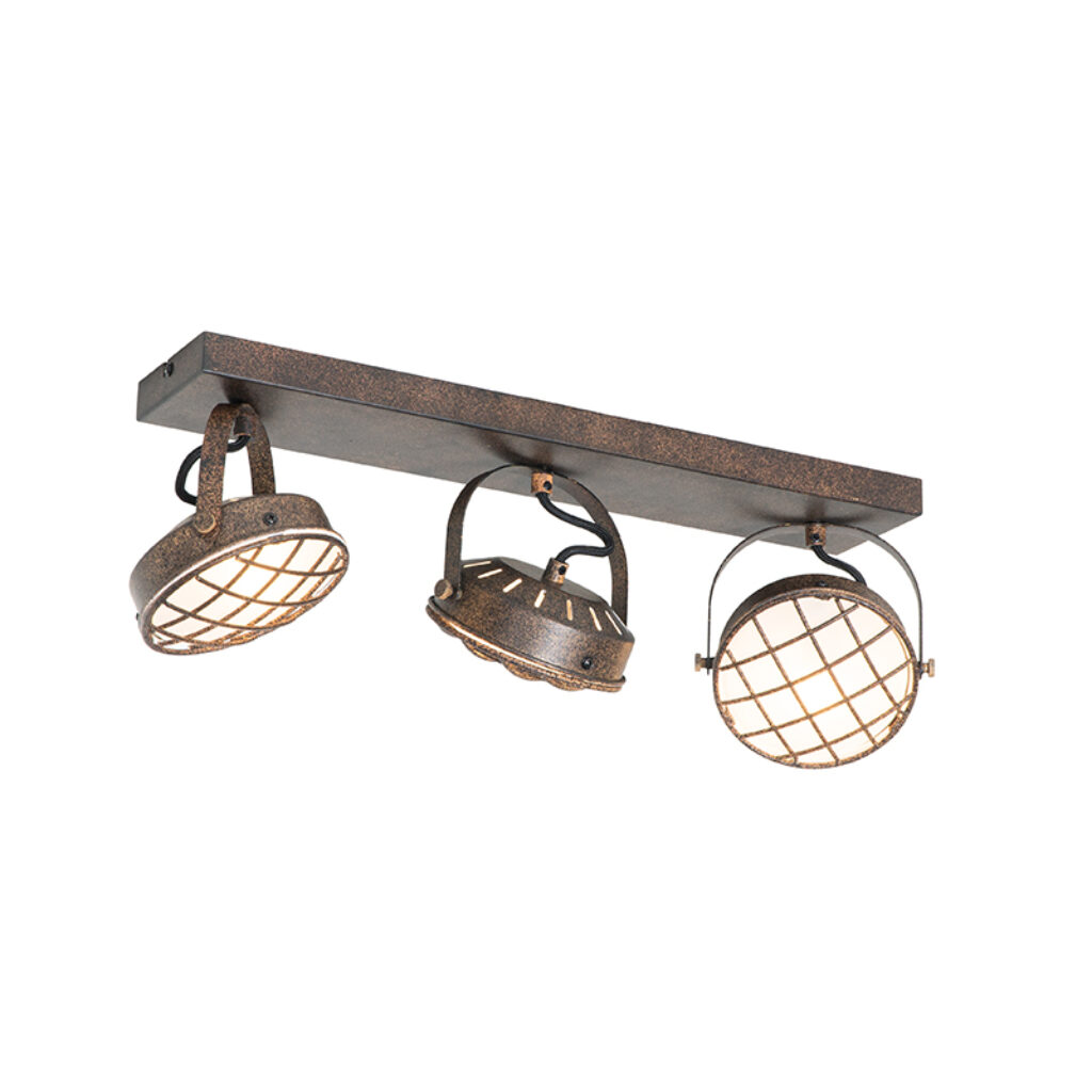 Opbouwspots Vintage spot roestbruin Tamina GlasStaal Roestbruin Kan jouw interieur wel een stoere Dan is waar je naar op zoek bent. De drie spots zijn gemaakt