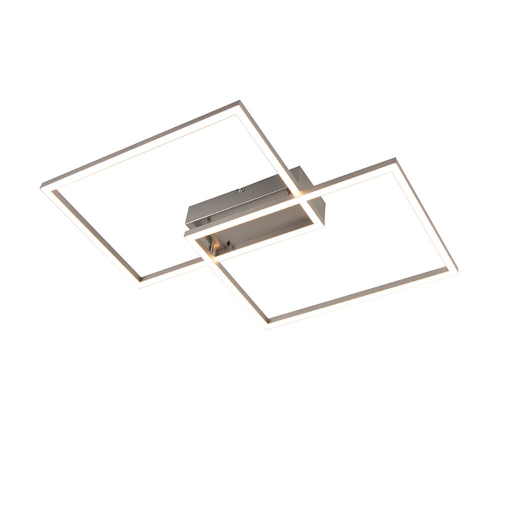 plafondlampen aluminium incl. LED en afstandsbediening Plazas 2 Aluminium Een moderne die indruk maakt met een eenvoudig tijdloos uiterlijk. De vorm hem erg