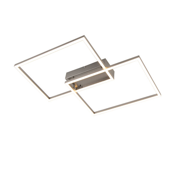 plafondlampen aluminium incl. LED en afstandsbediening Plazas 2 Aluminium Een moderne die indruk maakt met een eenvoudig tijdloos uiterlijk. De vorm hem erg