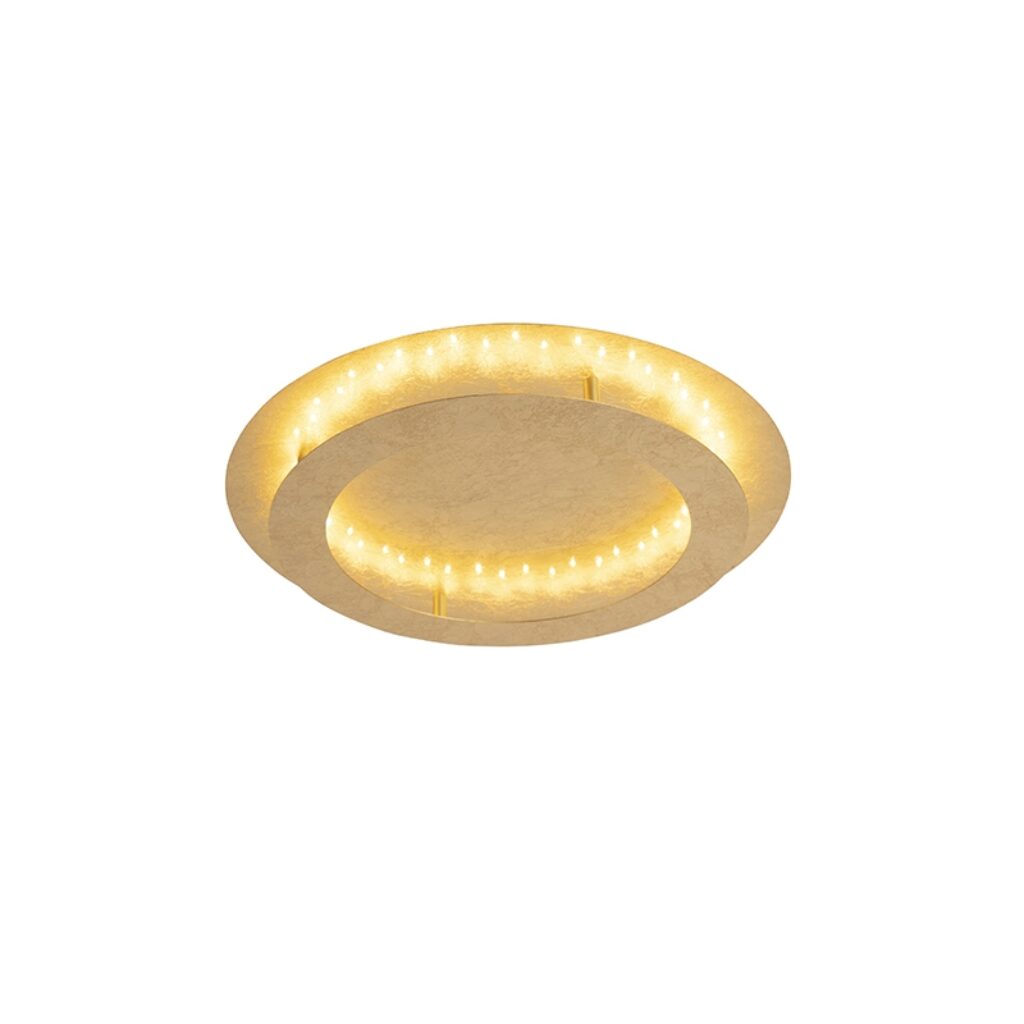 plafondlampen Art deco plafondlamp 50 cm incl. LED Belle Metaal Als je zoekt naar een mooie rustieke maar ook moderne lamp voor in woonkamer of slaapkamer dan