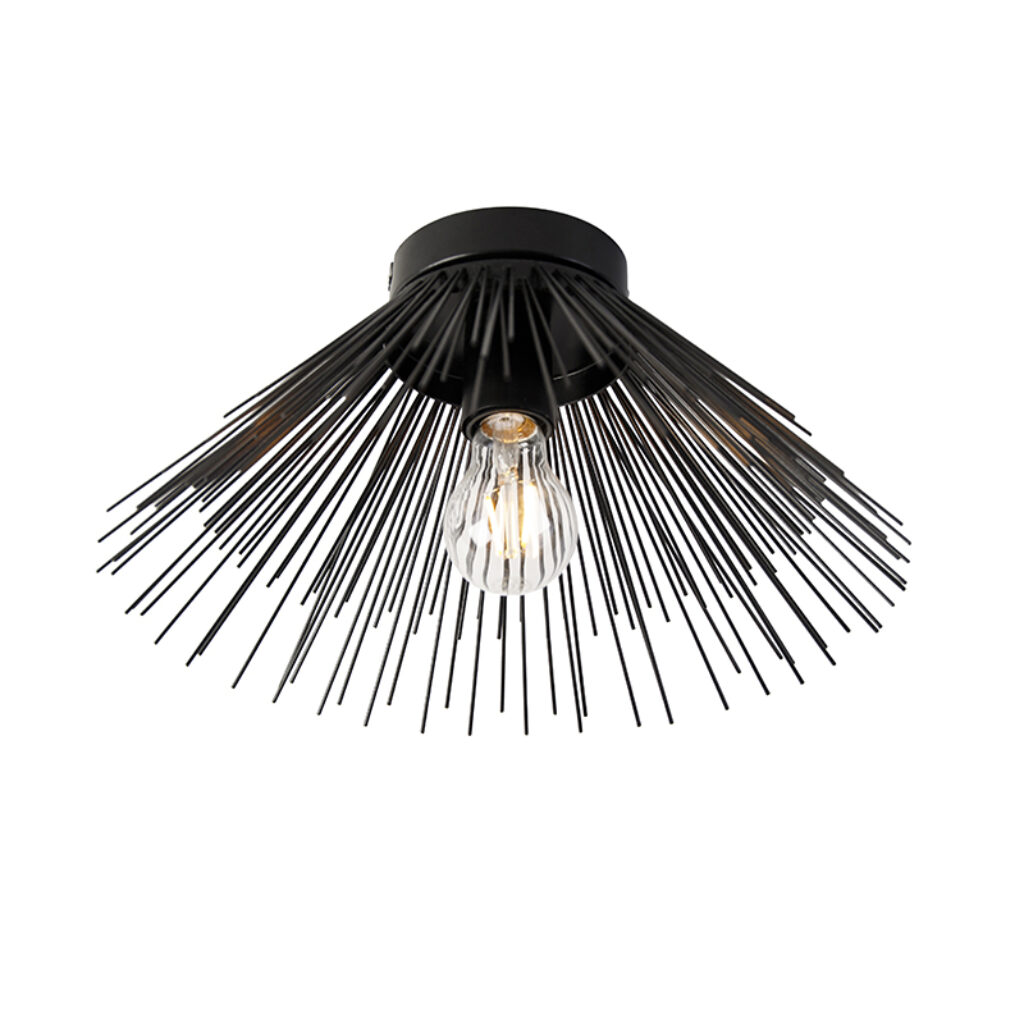 plafondlampen Art Deco plafondlamp zwart Broom Staal Zwart Geef je interieur een touch van de stijl met onze Broom. is echt plaatje om naar te kijken en zorgt