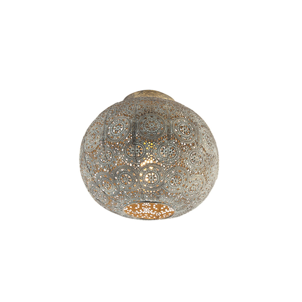 plafondlampen Baloo oosterse plafondlamp 285 cm Staal is een bijzonder sfeervolle plafondlamp. Geef jouw interieur mooi oosters tintje met deze in goud