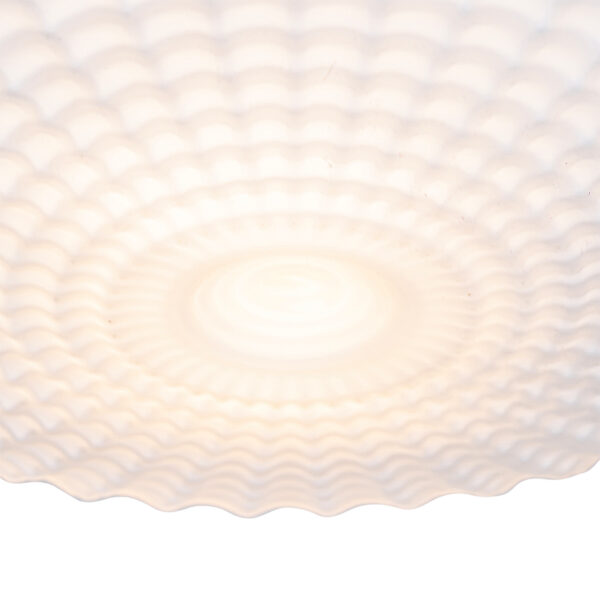 Klassieke plafondlamp zwart met opaal glas 35 cm IP44 - Nohmi - Afbeelding 2