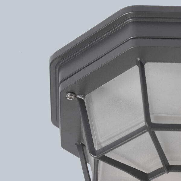 Landelijke plafondlamp donkergrijs IP44 - Bri S - Afbeelding 2