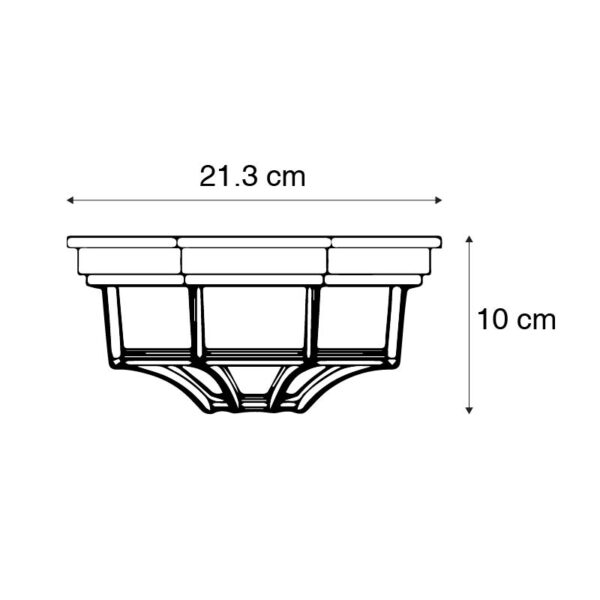 Landelijke plafondlamp donkergrijs IP44 - Bri S - Afbeelding 3