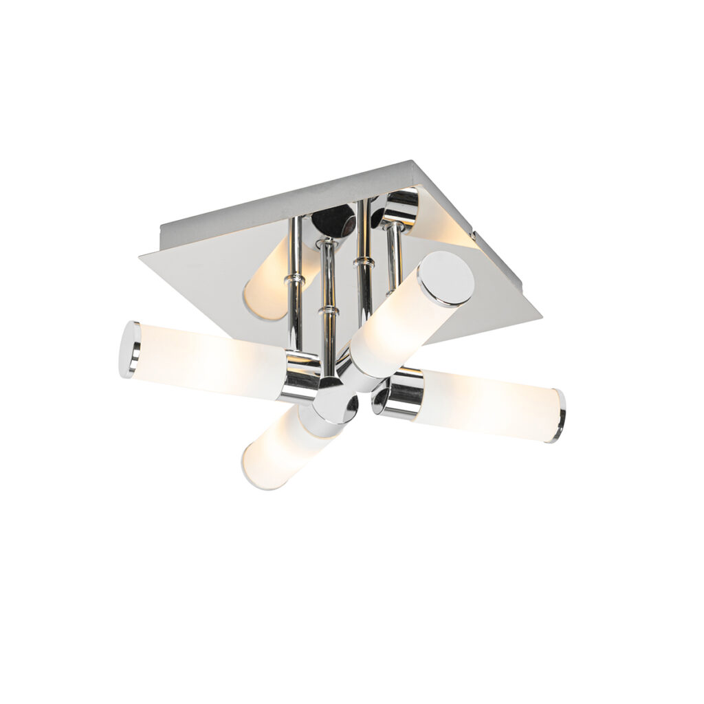 plafondlampen buiten Moderne badkamer plafondlamp chroom IP44 Bath StaalGlas Chroom