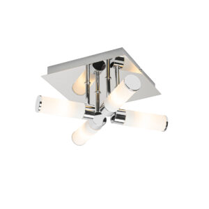 plafondlampen buiten Moderne badkamer plafondlamp chroom IP44 Bath StaalGlas Chroom