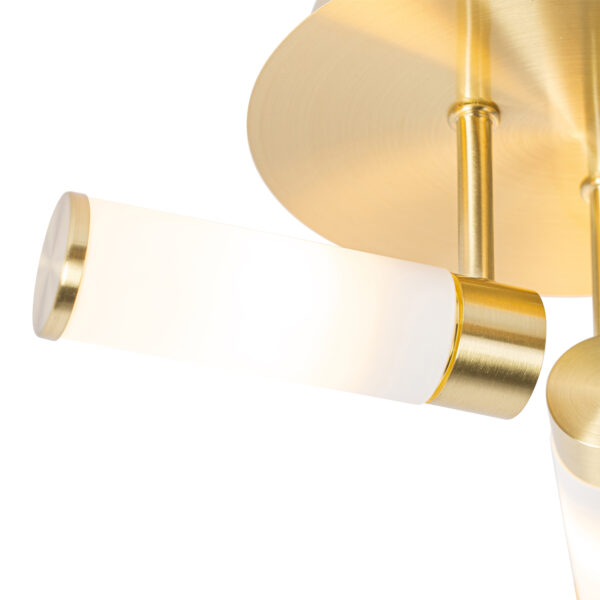 Moderne badkamer plafondlamp messing 3-lichts IP44 - Bath - Afbeelding 2