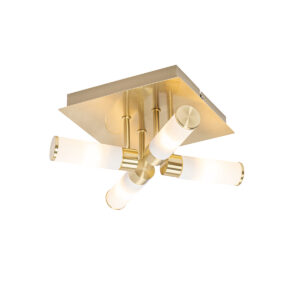 plafondlampen buiten Moderne badkamer plafondlamp messing IP44 Bath StaalGlas