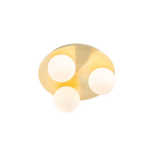 plafondlampen buiten Moderne badkamer plafondlamp messing Cederic StaalGlas