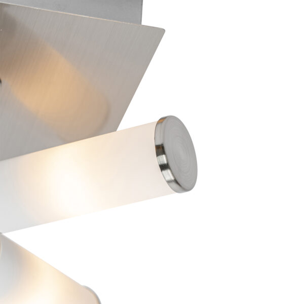 Moderne badkamer plafondlamp staal 4-lichts IP44 - Bath - Afbeelding 2