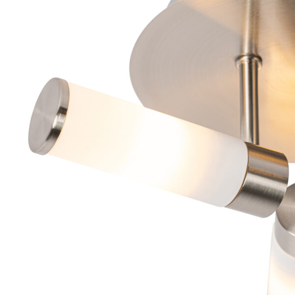 Moderne badkamer plafondlamp staal 3-lichts IP44 - Bath - Afbeelding 2