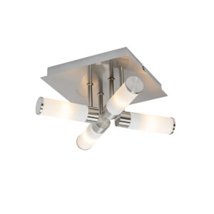 plafondlampen buiten Moderne badkamer plafondlamp staal IP44 Bath StaalGlas Staal