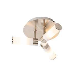 plafondlampen buiten Moderne badkamer plafondlamp staal IP44 Bath StaalGlas Staal