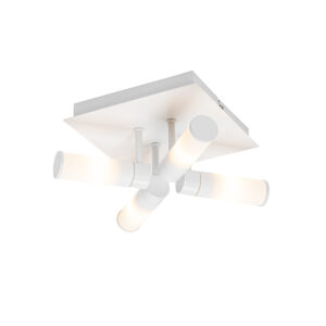 plafondlampen buiten Moderne badkamer plafondlamp wit IP44 Bath StaalGlas Wit