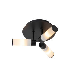 plafondlampen buiten Moderne badkamer plafondlamp zwart IP44 Bath StaalGlas Zwart