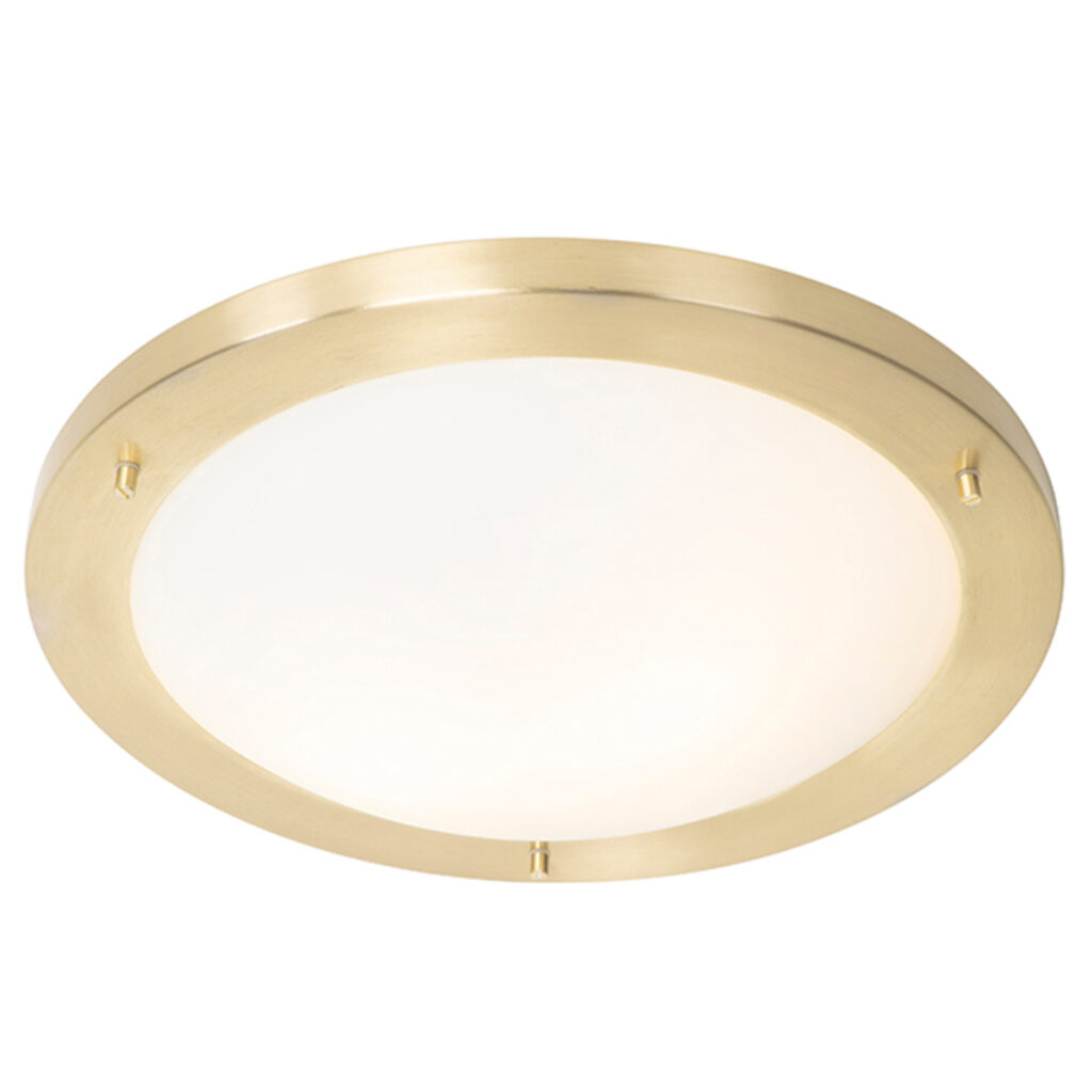 plafondlampen buiten Moderne goud 41 cm IP44 Yuma StaalGlas Een moderne en opvallende lamp. En raad Hij kan ook in de badkamer gebruikt Dankzij waarde is hij