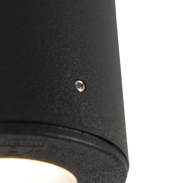 Moderne opbouwspot zwart IP55 incl. 1 x GU10 - Franca - Afbeelding 2