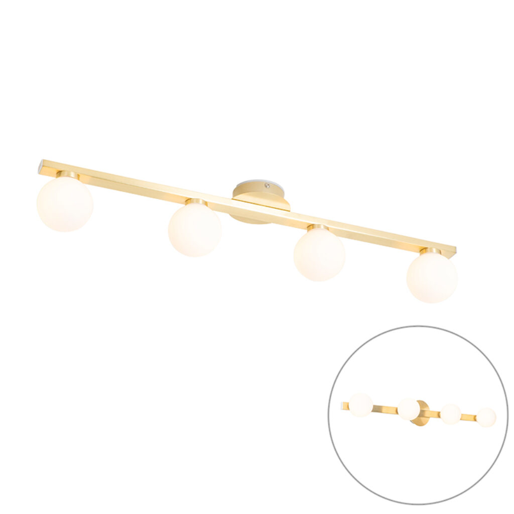 plafondlampen buiten Moderne plafondlamp messing IP44 Cederic GlasStaal Deze grote trekt de aandacht in je badkamer. Wie heeft er ooit gezegd dat een badkamer