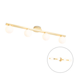 plafondlampen buiten Moderne plafondlamp messing IP44 Cederic GlasStaal Deze grote trekt de aandacht in je badkamer. Wie heeft er ooit gezegd dat een badkamer